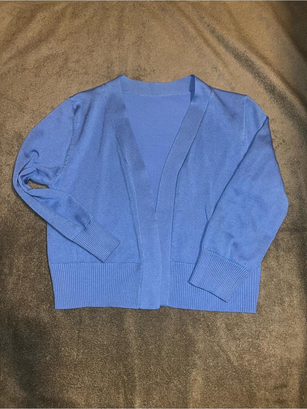Blue Women's Open-Front Sweater Cardigan